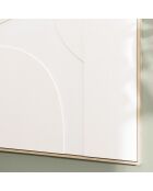 Décoration murale 83x123cm formes abstraites blanches en relief