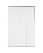 Décoration murale 83x123cm formes abstraites blanches en relief