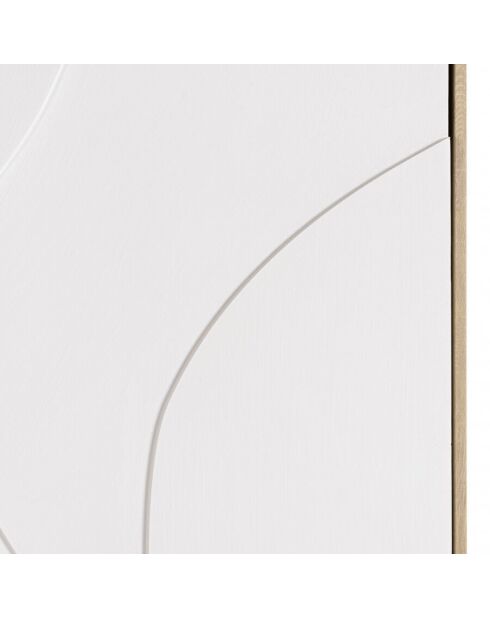 Décoration murale 83x123cm formes abstraites blanches en relief