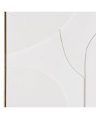 Décoration murale 83x123cm formes abstraites blanches en relief