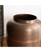 Vase largeur 39cm hauteur 38cm acier couleur bronze cuivré
