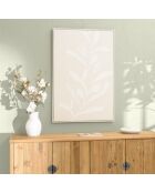 Décoration murale 83x123cm motifs fleurs n°1, cadre naturel