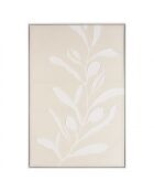 Décoration murale 83x123cm motifs fleurs n°1, cadre naturel