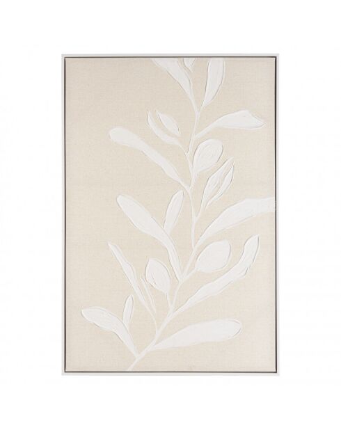 Décoration murale 83x123cm motifs fleurs n°1, cadre naturel