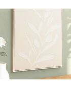 Décoration murale 83x123cm motifs fleurs n°1, cadre naturel