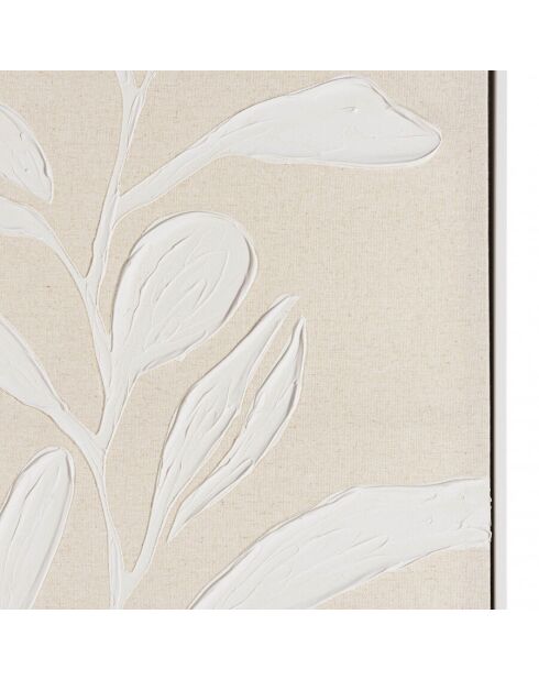 Décoration murale 83x123cm motifs fleurs n°1, cadre naturel