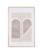 Décoration murale 63x93cm formes abstraites n°2, cadre naturel