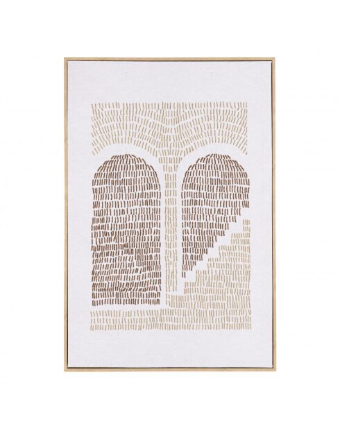 Décoration murale 63x93cm formes abstraites n°2, cadre naturel