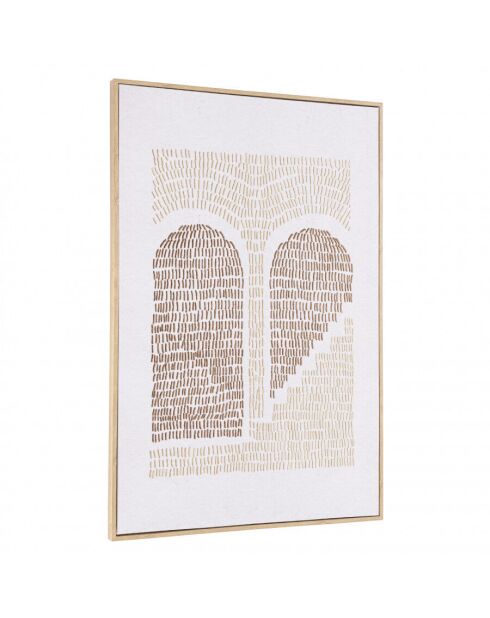 Décoration murale 63x93cm formes abstraites n°2, cadre naturel