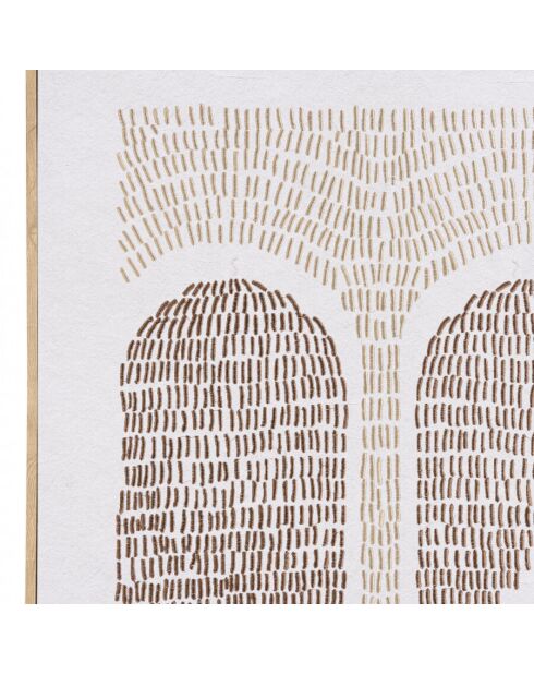 Décoration murale 63x93cm formes abstraites n°2, cadre naturel