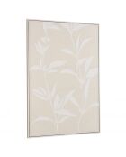 Décoration murale 83x123cm motifs fleurs n°2, cadre naturel