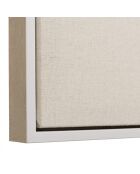 Décoration murale 83x123cm motifs fleurs n°2, cadre naturel