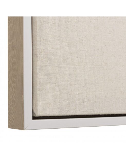 Décoration murale 83x123cm motifs fleurs n°2, cadre naturel