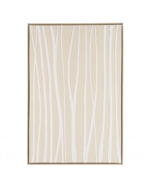 Décoration murale B - 83x123cm lignes abstraites, cadre naturel