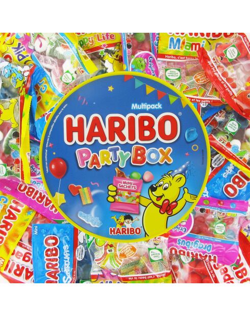 HARIBO Partybox-Eimer gefüllt mit Mini-Süßwarenbeuteln — 650 g