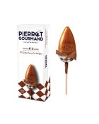Etui 10 sucettes caramel Pierrot Gourmand (bâtonnet bois)