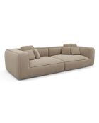 ROMY 4-zitsbank Zacht geweven douchestof Taupe - 304x105x70