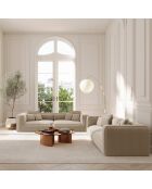 ROMY 4-zitsbank Zacht geweven douchestof Taupe - 304x105x70