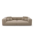 ROMY 4-zitsbank Zacht geweven douchestof Taupe - 304x105x70