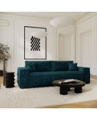 Express, ausziehbare Sofamatratze, 160 cm, RUBY, pfauenblauer Samt — 236x100x80