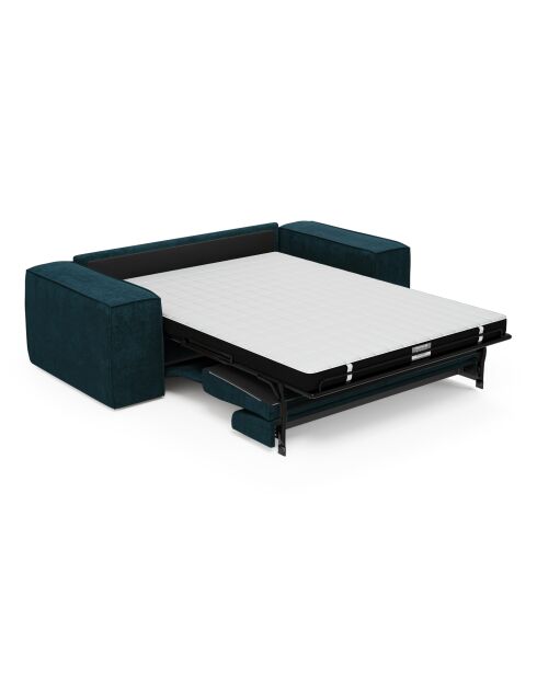 Express, ausziehbare Sofamatratze, 160 cm, RUBY, pfauenblauer Samt — 236x100x80