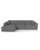 Linkes Ecksofa mit 2 dekorativen Kissen RUBEN Corduroy Antracite grey - 323x173x78