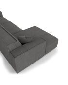 Linkes Ecksofa mit 2 dekorativen Kissen RUBEN Corduroy Antracite grey - 323x173x78