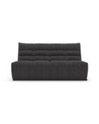 Jody Modulares 3-Sitzer-Sofa Anthrazitgrauer lockiger Stoff - 175x112x80