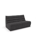 Jody Modulares 3-Sitzer-Sofa Anthrazitgrauer lockiger Stoff - 175x112x80