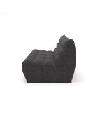 Jody Modulares 3-Sitzer-Sofa Anthrazitgrauer lockiger Stoff - 175x112x80