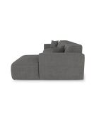 Rechtes Ecksofa mit 2 dekorativen Kissen RUBEN Corduroy Antracite grey - 323x173x78
