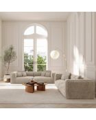 ROMY 4-zitsbank in beige geweven fluweel - 304x105x70