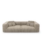 ROMY 4-zitsbank in beige geweven fluweel - 304x105x70