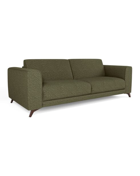 Express converteerbare slaapbank 140 cm MILANO Olijfgroene Boucle-stof - 210x105x75