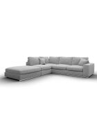 Lustgarden Ecksofa aus grauem Beton, groß, links, 290 x 300 x 85