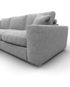 Lustgarden Ecksofa aus grauem Beton, groß, links, 290 x 300 x 85