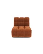 Fauteuil pivotant NELLY Velours chenillé Terracotta - 81x98x77