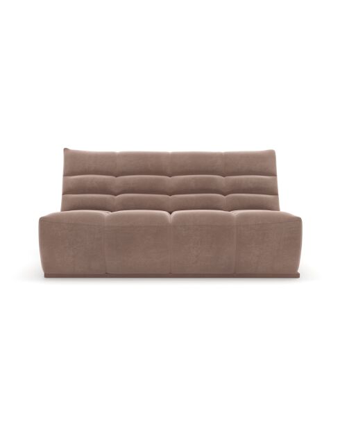 Jody modulaire 4-zitsbank Velours Taupe beige fluweel - 205x112x80