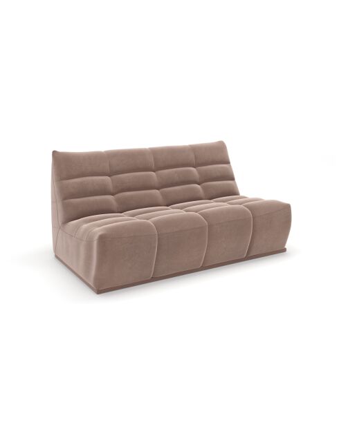 Jody modulaire 4-zitsbank Velours Taupe beige fluweel - 205x112x80