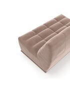 Jody Modulares 4-Sitzer-Sofa Velours Taupebeiger Samt - 205x112x80