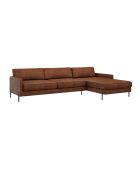 Justin Cognac rechtwinkliges Sofa - 262 x 154 x 78