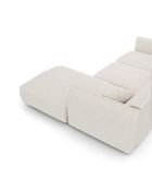 LIAM Rechterhoekbank crèmekleurige bouclé stof - 272x90x74