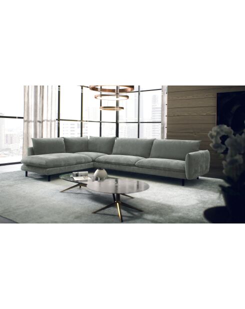 Isak hellgraues linkes Weitwinkelsofa - 262x92x85