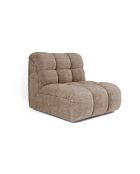 Fauteuil pivotant NELLY Velours chenillé Marron - 81x98x77