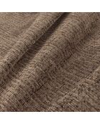 Fauteuil pivotant NELLY Velours chenillé Marron - 81x98x77