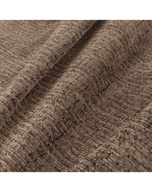 Fauteuil pivotant NELLY Velours chenillé Marron - 81x98x77