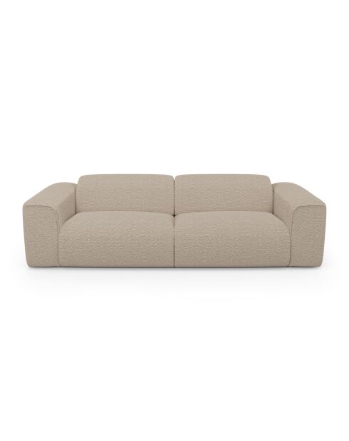 NOVA Bouclette Beiges 3-Sitzer-Sofa - 205x97x73