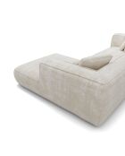 Rechthoekige bank 255cm ROMY Creme geweven fluweel - 255x160x70