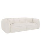 LIAM 4-zitsbank Creme Boucle Fabric - 230x90x74