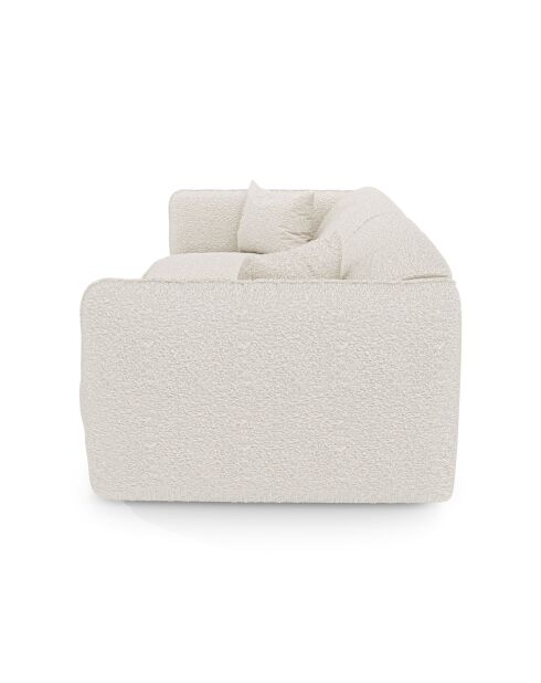 LIAM 4-zitsbank Creme Boucle Fabric - 230x90x74